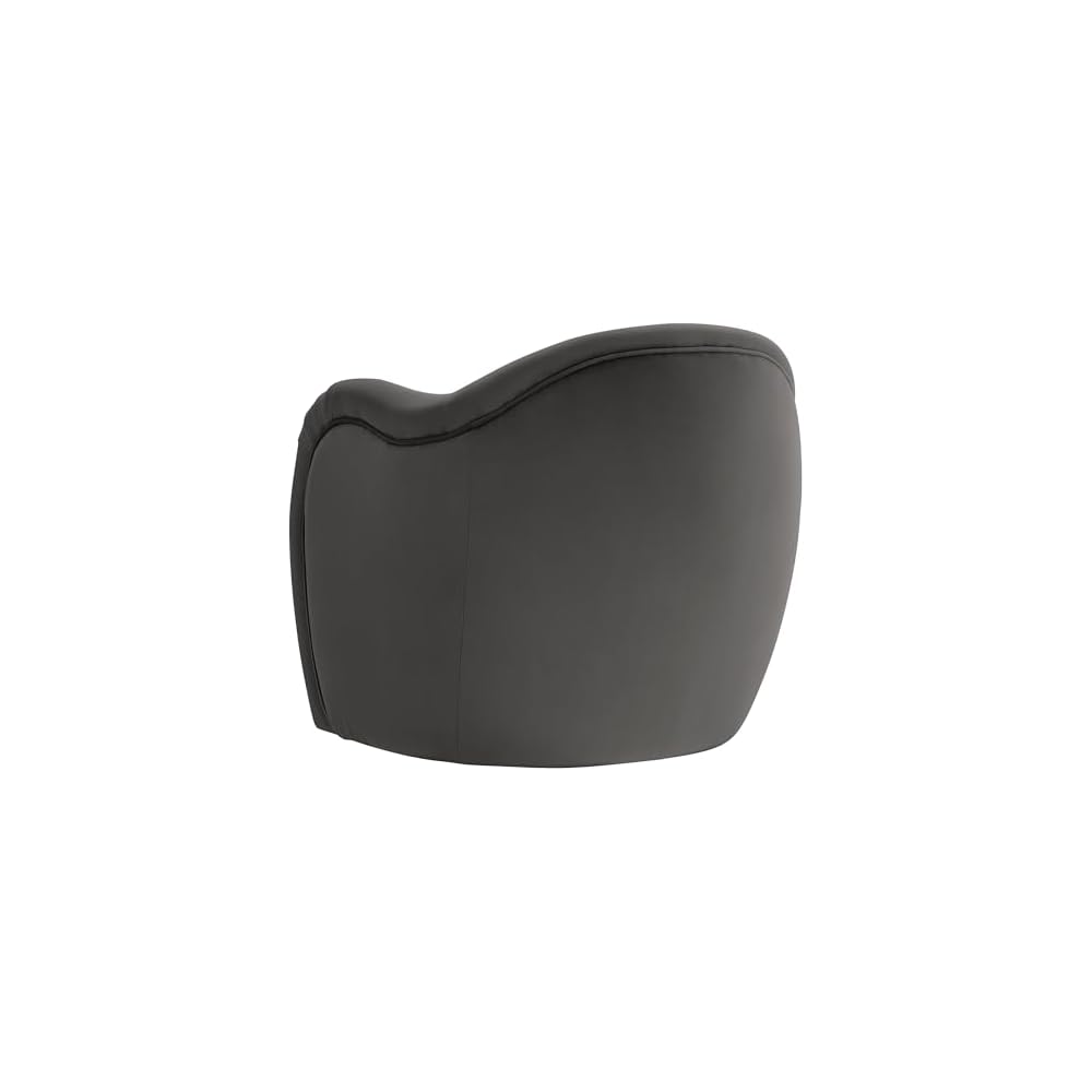Modway Compose Barrel Chair with Performance Velvet Fabric in Storm Gray – Upholstered Accent Armchair with Curved Backrest – Cozy Lounge Chair for Reading – Round Comfy Single Sofa Club Chair