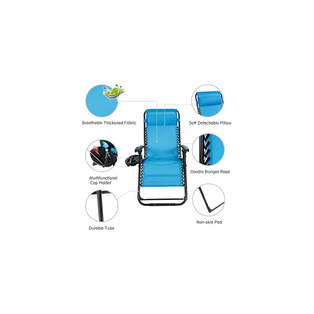 Oversized Lounge Chair Patio Heavy Duty Folding Recliner