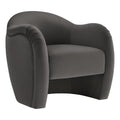 Modway Compose Barrel Chair with Performance Velvet Fabric in Storm Gray – Upholstered Accent Armchair with Curved Backrest – Cozy Lounge Chair for Reading – Round Comfy Single Sofa Club Chair