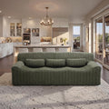 HNY 81.5“ Boneless Sofa Couch, Modern 3-Seater Sofa with Deep Seat, Green